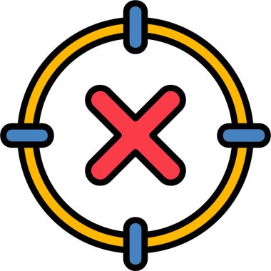 Konsantrasyon yok modern simge, vektör illüstrasyonu