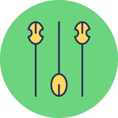 Akupunktur basit simge, vektör illüstrasyonunu iğneler