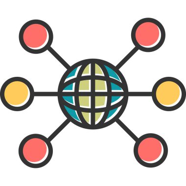 Ağ modern simgesi, vektör illüstrasyonu 