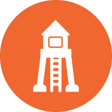 Askeri kule modern ikon vektör illüstrasyonu