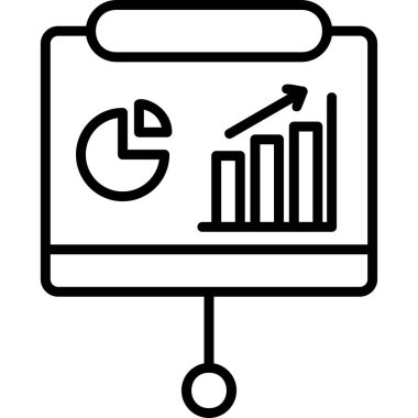 iş sunumu düz vektör simgesi