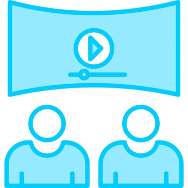 Sunum. Web simgesi basit illüstrasyon