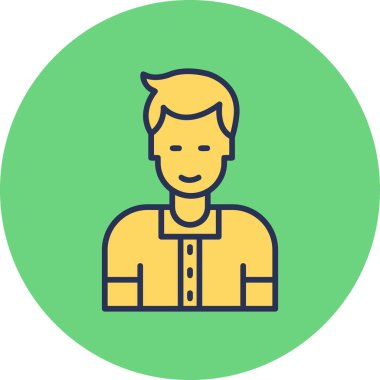 internet user, graphic man logo, simple icon for web page 