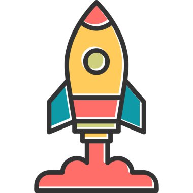 Roket simgesini başlat. Basit resimleme