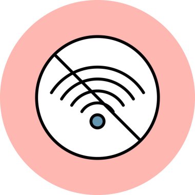 İnternet web simgesi yok basit illüstrasyon