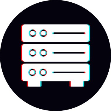Sunucu. Web simgesi basit illüstrasyon