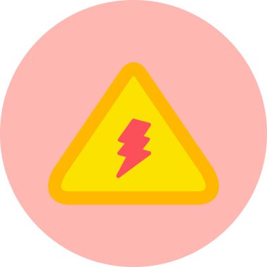 Tehlike uyarı simgesi vektör illüstrasyonu