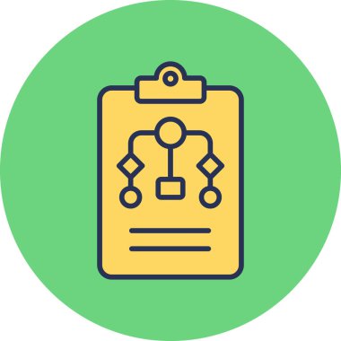 Çalışma akışı modern simgesi, vektör illüstrasyonu 