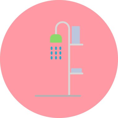 duş, web basit simge illüstrasyonu