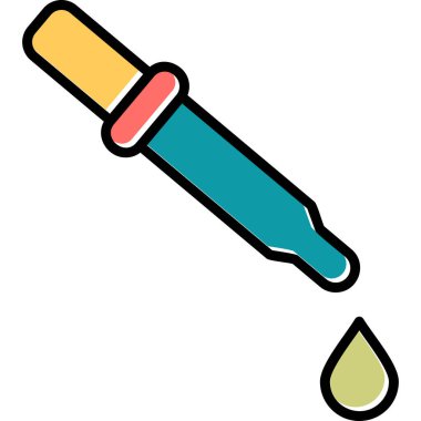 Pipette. Web simgesi vektör illüstrasyonu 