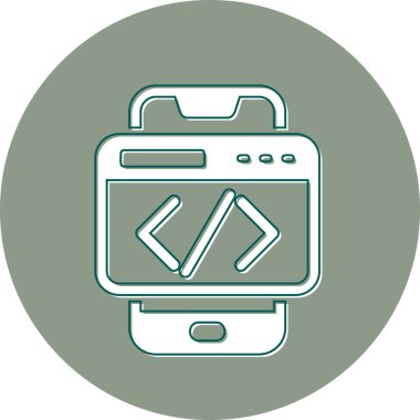 Smartphone Simgesi, vektör illüstrasyonu