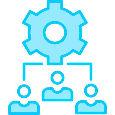 vector illustration of team management modern icon in design