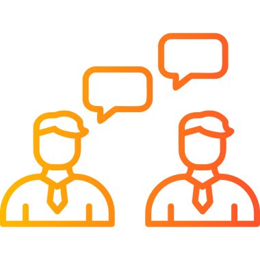 Çalışma sohbeti modern simge, vektör illüstrasyonu