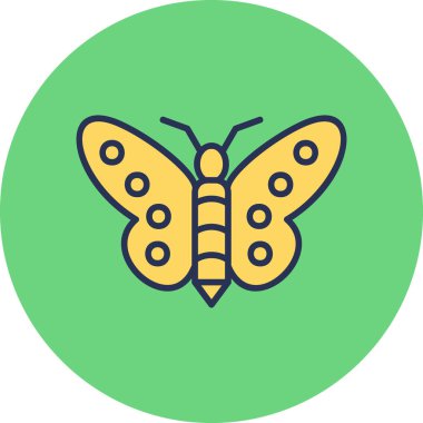 Kelebek. Web simgesi vektör illüstrasyonu