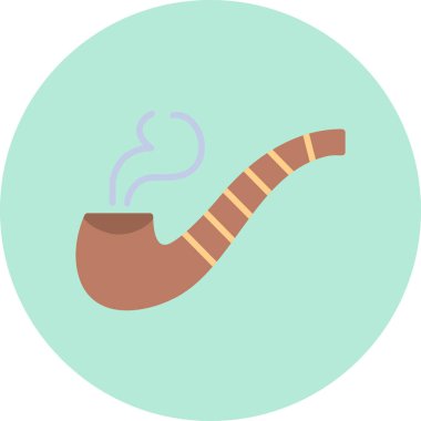 Sigara içiyor. Web simgesi basit tasarım