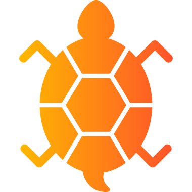 kaplumbağa simgesi, ağ basit illüstrasyon