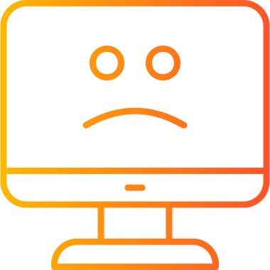 Mavi Ekran Web simgesi vektör illüstrasyonu