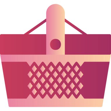 Alışveriş arabası. Basit resimleme