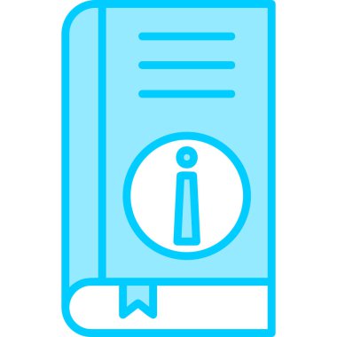 Kitap bilgisi simgesi, modern tasarım illüstrasyonu