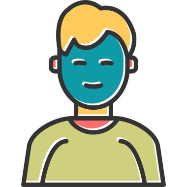 internet user, graphic man logo, simple icon for web page 