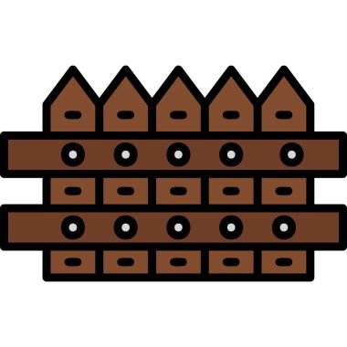 çit ağ simgesi basit vektör çizimi