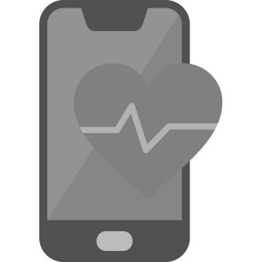 kalp atış hızı ikonu vektör çizimi