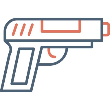 Silah. Web simgesi basit illüstrasyon