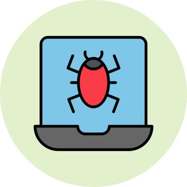 Etkilenmiş modern simge, vektör illüstrasyonu