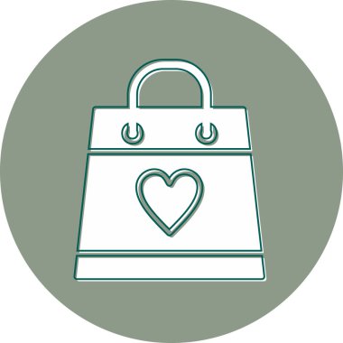 Bir alışveriş poşeti simgesinin vektör çizimi 