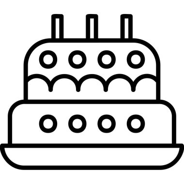 Pastanın çizimi, tatlı pasta yemeği. 