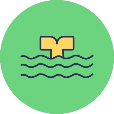 Balina modern simgesi, vektör illüstrasyonu