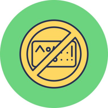 Gıda simgesi olmayan vektör illüstrasyonu