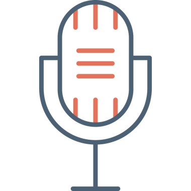 mikrofon simgesi vektör illüstrasyonu