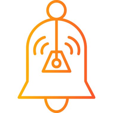 Okul Çanı simgesi vektör illüstrasyon grafik tasarımı