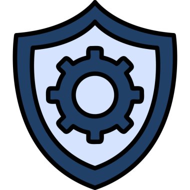 Koruma çizgisi simgesi, vektör illüstrasyonu