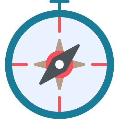 Pusula. Web simgesi basit tasarım