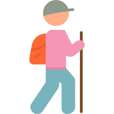 Modern yürüyüş simgesi, vektör illüstrasyonu 