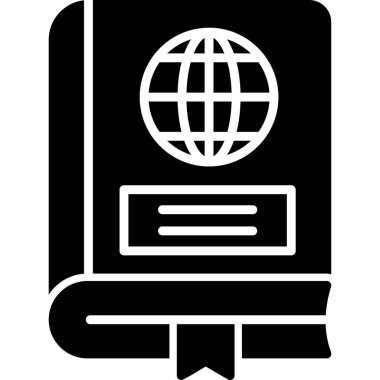 Coğrafya kitabı simgesi, modern tasarım illüstrasyonu