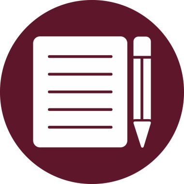 Not Defteri. Web simgesi basit illüstrasyon