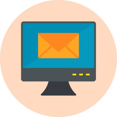 E-posta. Web simgesi basit illüstrasyon 