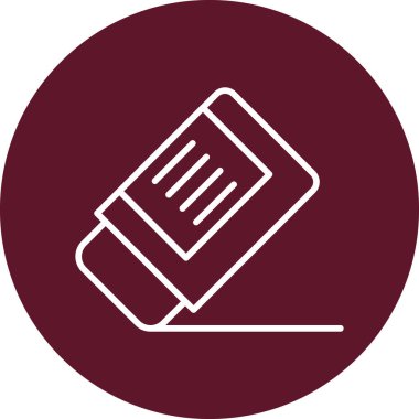 Silgi. Web simgesi vektör illüstrasyonu