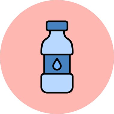 Su şişesi, içecek grafik illüstrasyon  