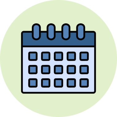 Takvim simgesi, vektör illüstrasyonu basit tasarım