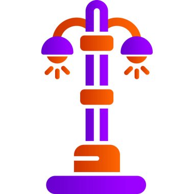 Sokak ışığı modern simgesi, vektör illüstrasyonu