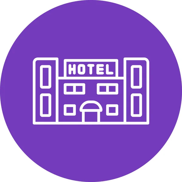 Hotel Modern Icon Vector Illustration — Stock Vector