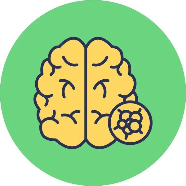 Brain Cancer Modern Vector Icon Illustration — 스톡 벡터