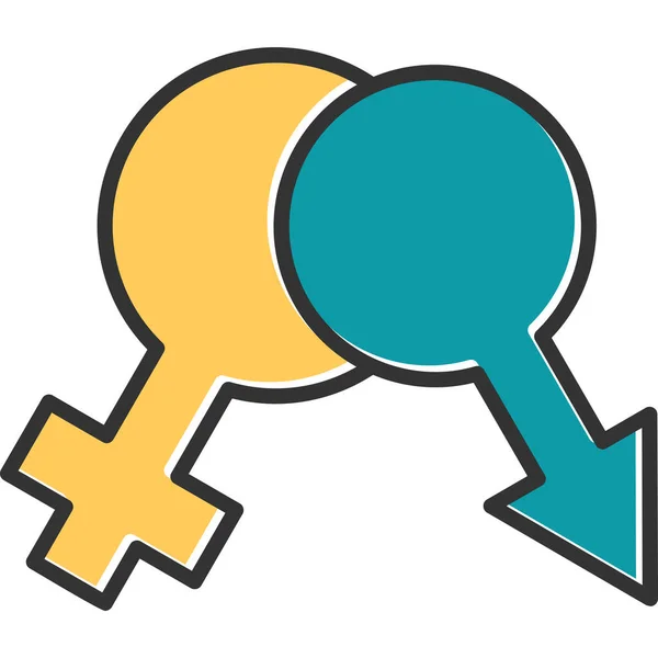 Ikon Modern Gender Ilustrasi Vektor - Stok Vektor