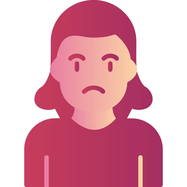 Sad Modern Icon Vector Illustration — Stock Vector