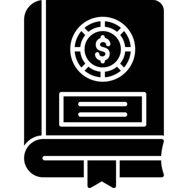 Εικονίδιο Οικονομικού Βιβλίου Σύγχρονη Εικονογράφηση Σχεδίου — Διανυσματικό Αρχείο