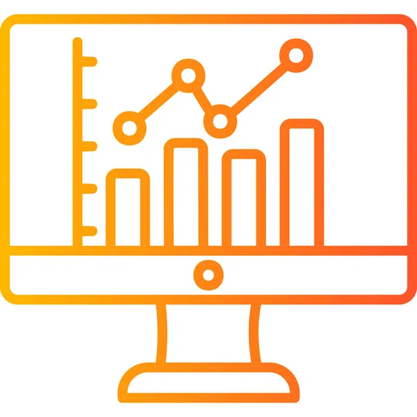 Bar Chart Web Icon Simple Design — Vettoriale Stock